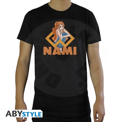 ONE PIECE - Tshirt "Nami" man SS Black - basic M_(1)