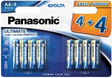 PANASONIC Alkalické baterie Evolta Platinum 4+4F AA 1,5V (Blistr 8ks) PANASONIC Alkalické baterie Evolta Platinum 4+4F AA 1,5V (Blistr 8ks)