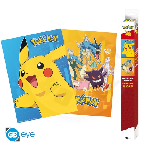 POKEMON - Set 2 Posters Chibi 52x38 - Colourful Characters_(1)