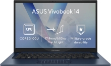 ASUS Vivobook 14 - 14" FHD/ Core 3 U100/ 8GB/ 256GB SSD/Win11 - modrá