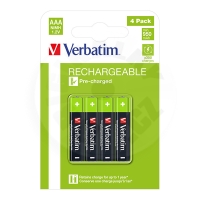 Verbatim 950 mAh, 4ks AAA nabíjecí NI-MH baterie