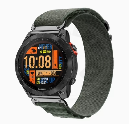Garmin náhradní řemínek - tkaný nylon - 26mm pro řadu Fénix - zelená