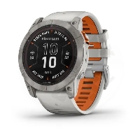 Garmin fenix® 7X Pro Sapphire Solar Edition, Titanium with Fog Gray/Ember Orange Band Garmin fenix® 7X Pro Sapphire Solar Edition, Titanium with Fog Gray/Ember Orange Band