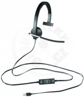 Logitech H650e Mono USB Headset - černá/stříbrná Logitech H650e Mono USB Headset - černá/stříbrná