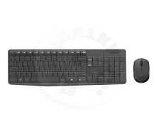Logitech bezdrátový set klávesnice a myši MK235 - QWERTZ DE - šedá
