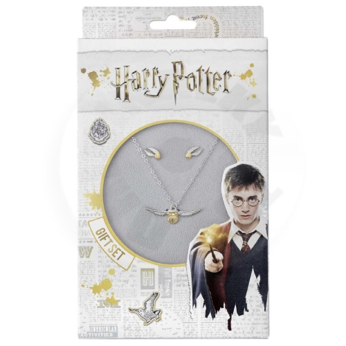 Harry Potter sada náhrdelníku a náušnic Zlatonka