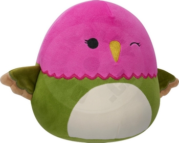 Plyšák Squishmallows Pink and Green Hummingbird Wink 19 cm
