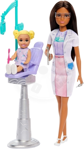 Barbie Herní set povolání - Zubařka brunetka