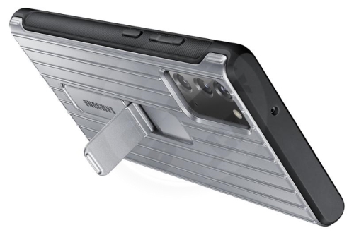Samsung Tvrzený ochranný kryt se stojánkem Note 20 - stříbrná