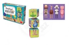 Dino Kostky kubus Příšerky dřevo 12ks