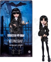 Panenka Monster High x Wednesday Addams v černých šatech Panenka Monster High x Wednesday Addams v černých šatech