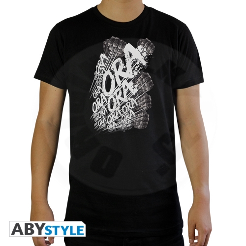 JOJO'S BIZARRE ADVENTURE - Tshirt "Ora" man SS black - basic L_(1)