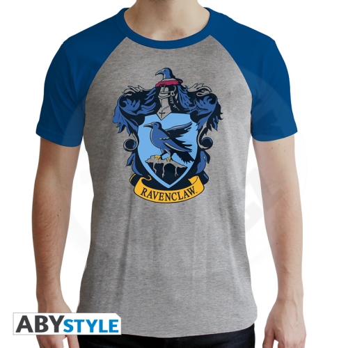 HARRY POTTER - Tshirt "Ravenclaw" man SS grey & blue premium_(1)