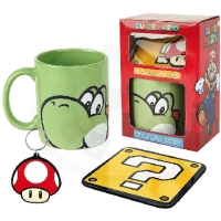 Dárková kazeta - Super Mario (hrnek 320 ml, podtácek, klíčenka)