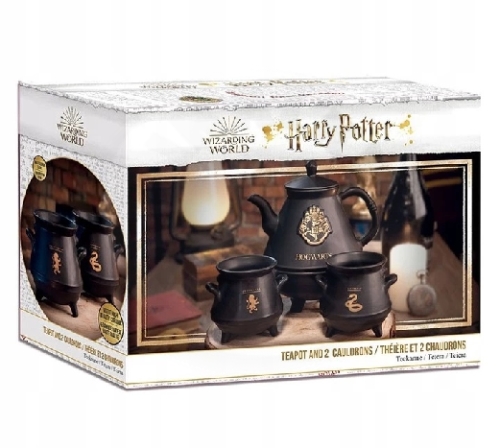 HARRY POTTER - Čajová konvice - se sadou bradavických kotlíků