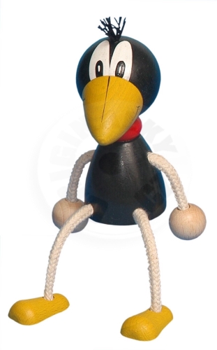 Havran - sedací dřevěná figurka_(1)