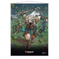 Magic: The Gathering Stained Glass Wall Scroll - Ajani
