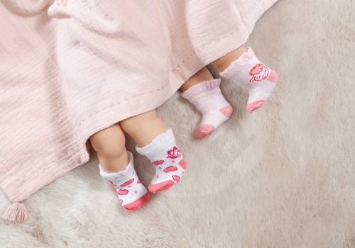 Baby Annabell Ponožky (2 páry), 43 cm - růžové/bílé_(3)