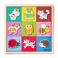 Puzzle se zvířátky, tvary-barva Puzzle se zvířátky, tvary-barva