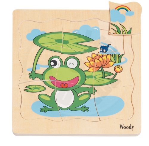 Woody Puzzle na desce ´´Vývoj žáby´´_(1)