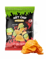 HOT CHIP Bramborové Chipsy Chilli &amp; Lime 80 g (prošlé)