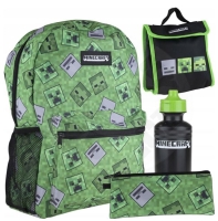 Batoh Školní - Minecraft Creeper a Skeleton + Set doplňků