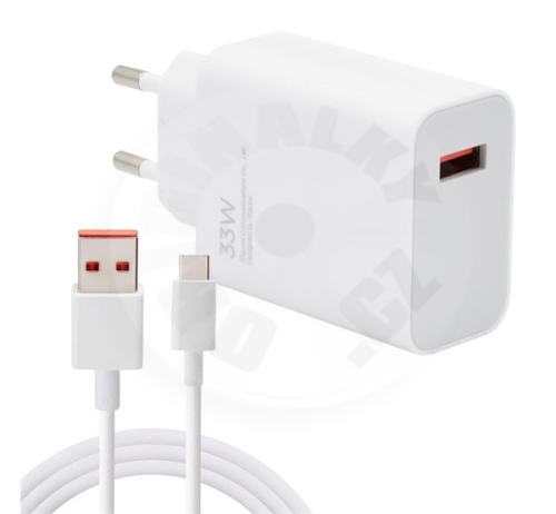 Xiaomi 33W USB-A nabíječka, adaptér s USB-C kabelem bílá (MDY-16-EF) (1)