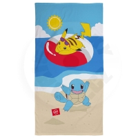 Osuška - Pokémon Pikachu + Squirtle Beach 70 x 140