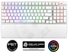 ASUS klávesnice ROG STRIX SCOPE II 96 WL WHITE/NXSW/PBT, mechanická, bezdrátová - US