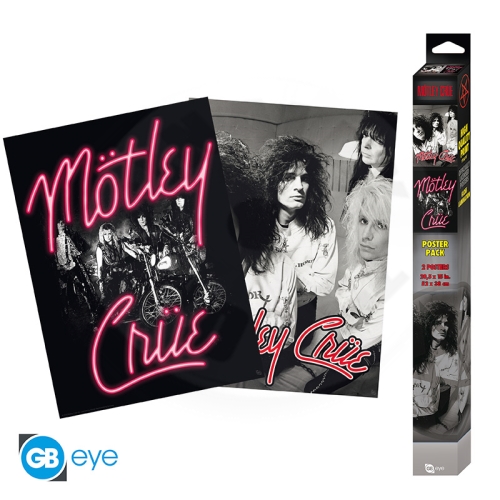 MOTLEY CRUE - Set 2 Posters Chibi 52x38 - Neon and Straightjackets_(1)