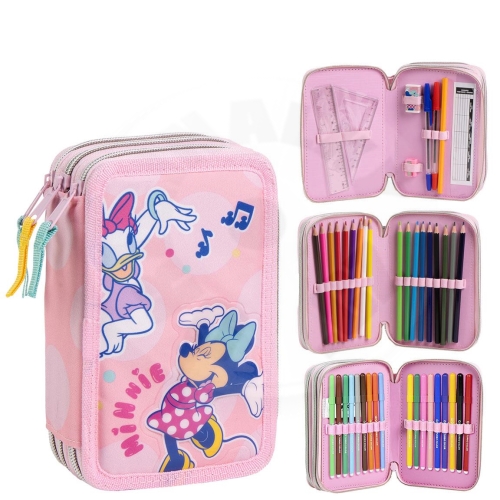 Penál Minnie 3 patra - vybavený