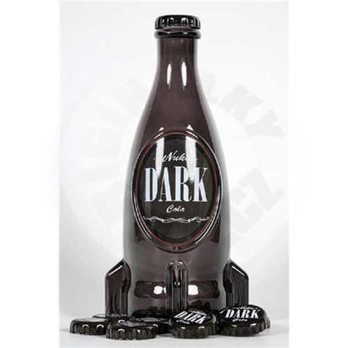 Fallout Nuka-Cola Dark skleněná černá láhev a uzávěry