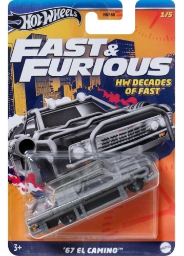 Mattel Hot Wheels Fast & Furious: HW Decades of 
Fast - '67 El Camino Vehicle