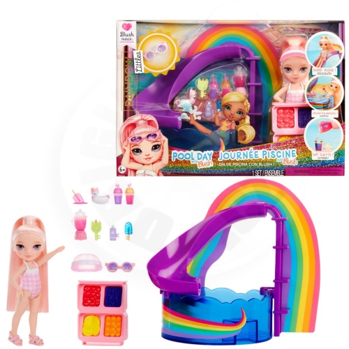 Rainbow High Sada s malou sestřičkou – bazén